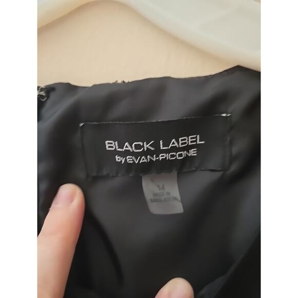 NWT Black Label by Evan-Picone Contrast-Trim Sleeveless Dress Womans Size 14 - Picture 4 of 5